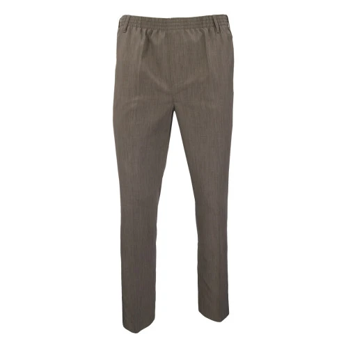 Elastische taille Pantalon | Camel  | www.pietkoopmans.nl