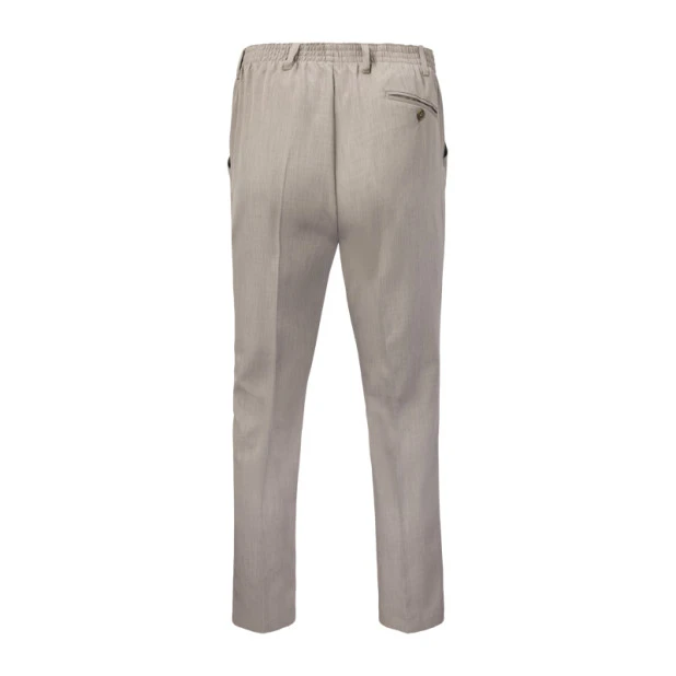 Elastische taille Pantalon | Zand | www.pietkoopmans.nl