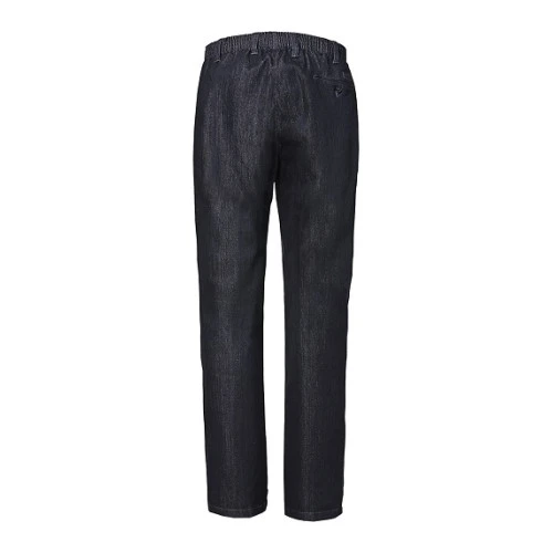 Elastische taille broek | Antraciet denim | www.pietkoopmans.nl