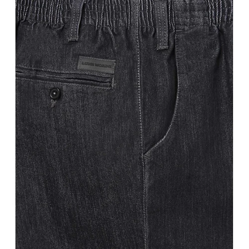 Elastische taille broek | Antraciet denim | www.pietkoopmans.nl