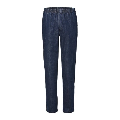 Piet Elastische Taille Broek | Denim Donkerblauw | www.pietkoopmans.nl