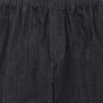 Elastische taille broek | Antraciet denim | www.pietkoopmans.nl