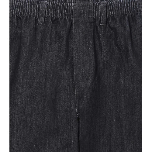 Elastische taille broek | Antraciet denim | www.pietkoopmans.nl