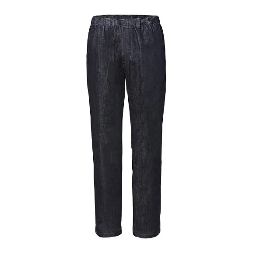 Elastische taille broek | Antraciet denim | www.pietkoopmans.nl