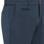 North84 Slim Fit Chino Herenbroek | Blauw met Dotstructuur  | www.pietkoopmans.nl