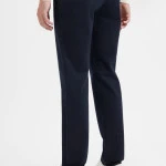 North84 Slim Fit Chino Herenbroek | Blauw met Dotstructuur  | www.pietkoopmans.nl