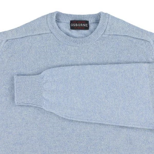 Osborne Trui Lamswol Ronde Hals | Babyblue