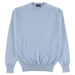 Osborne Trui  Lamswol Ronde Hals | Babyblue | www.pietkoopmans.nl