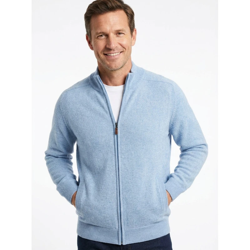 Osborne Windblock Vest Lamswol | Babyblue | www.pietkoopmans.nl