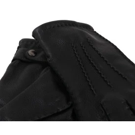 Hertenleer Handschoen | Zwart 