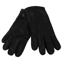 Hertenleer Handschoen | Zwart 