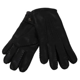 Hertenleer Handschoen | Zwart 