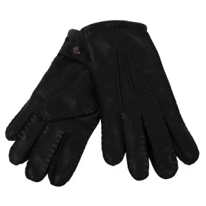Hertenleer Handschoen | Zwart 