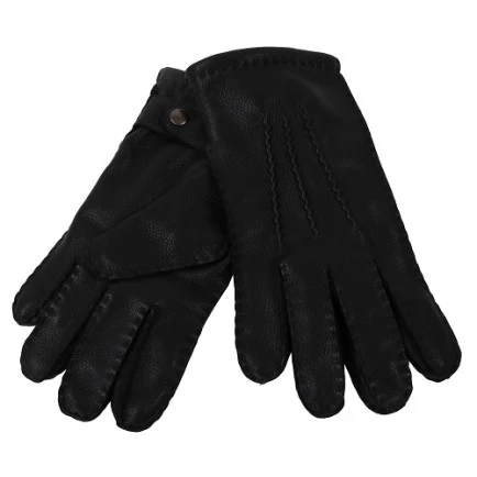 Hertenleer Handschoen | Zwart | www.pietkoopmans.nl