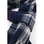 Shawl Wol Geweven | Marine Rood Geruit | www.pietkoopmans.nl