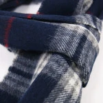 Shawl Wol Geweven | Marine Rood Geruit | www.pietkoopmans.nl
