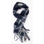 Shawl Wol Geweven | Marine Rood Geruit | www.pietkoopmans.nl