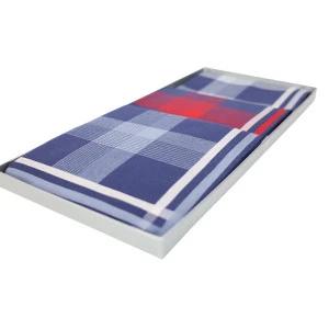 Trio Zakdoeken | Rood Marine Geruit