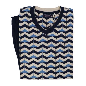 Pastunette Pyjama Tricot | Blauw Print