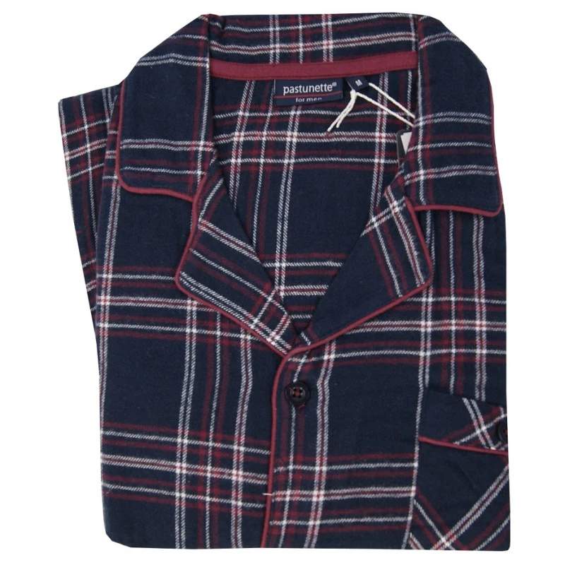 Pastunette Pyjama Flanel | Bordeaux Geruit | www.pietkoopmans.nl