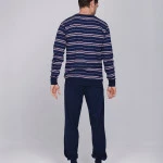 Pastunette Heren Tricot Pyjama | Marine Lila | www.pietkoopmans.nl