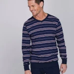 Pastunette Heren Tricot Pyjama | Marine Lila | www.pietkoopmans.nl