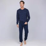 Pastunette Heren Pyjama Tricot | Gekleurde Streepjes | www.pietkoopmans.nl