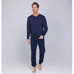Pastunette Heren Pyjama Tricot | Gekleurde Streepjes