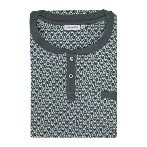 Pastunette Nachthemd Korte Mouw | Olijf Print