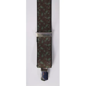 Bretels Metal X | Bruin Groen Paisley