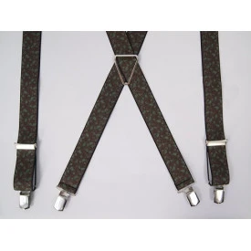 Bretels Metal X | Bruin Groen Paisley