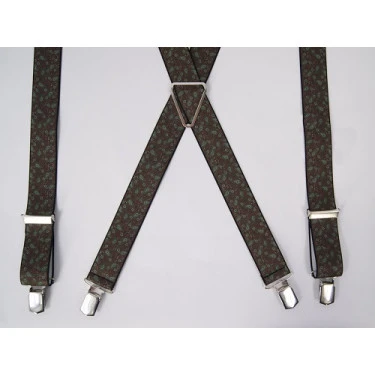 Bretels Metal X | Bruin Groen Paisley | www.pietkoopmans.nl