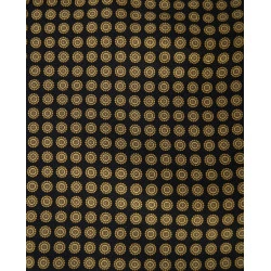 Zijden Choker | Zwart Goud Print