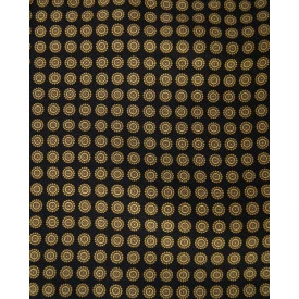 Zijden Choker | Zwart Goud Print