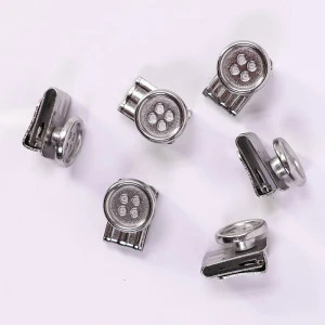Clip On Buttons | Zilver