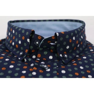 RB Boston Overhemd | Marine Brique Print