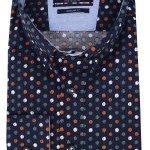 RB Boston Overhemd | Marine Brique Print | www.pietkoopmans.nl
