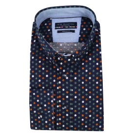 RB Boston Overhemd | Marine Brique Print