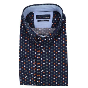 RB Boston Overhemd | Marine Brique Print
