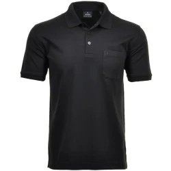 Ragman Polo Korte Mouw | Zwart