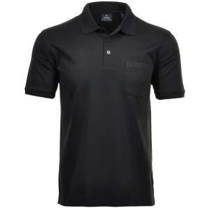 Ragman Polo Korte Mouw | Zwart