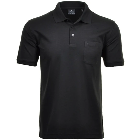 Ragman Polo Korte Mouw | Zwart | www.pietkoopmans.nl