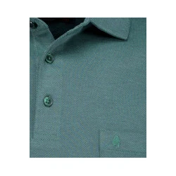 Ragman Polo Lange Mouwen | Mosgroen