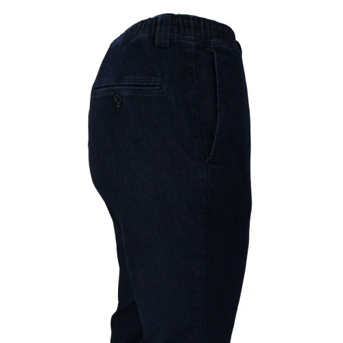 Elastische Taille Broek | Extra Lang Geleen Donker | www.pietkoopmans.nl