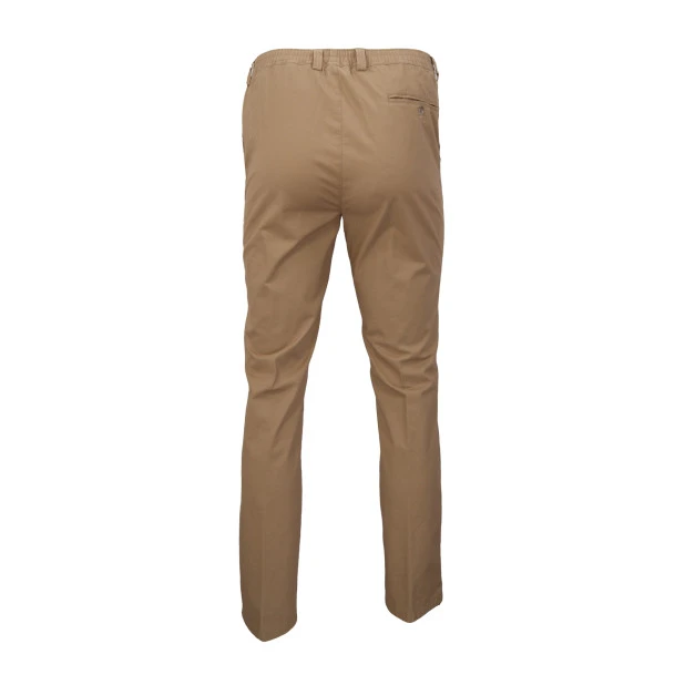 Piet Elastische Taille Broek | Hoorn Camel | www.pietkoopmans.nl