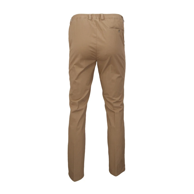 Piet Elastische Taille Broek | Hoorn Camel | www.pietkoopmans.nl