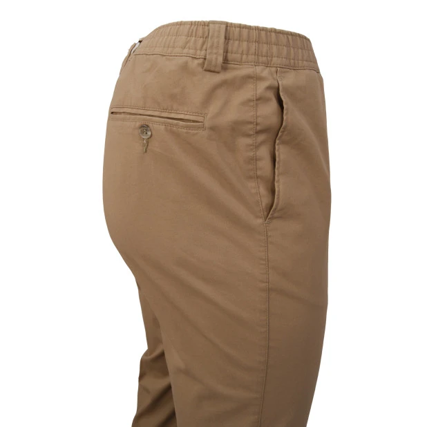 Piet Elastische Taille Broek | Hoorn Camel | www.pietkoopmans.nl