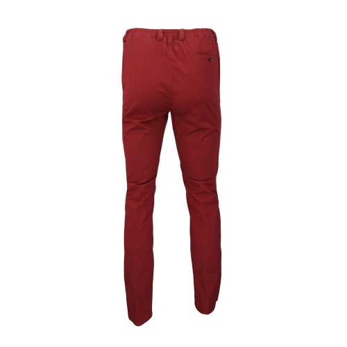 Piet Elastische Taille Broek | Hoorn Rood | www.pietkoopmans.nl