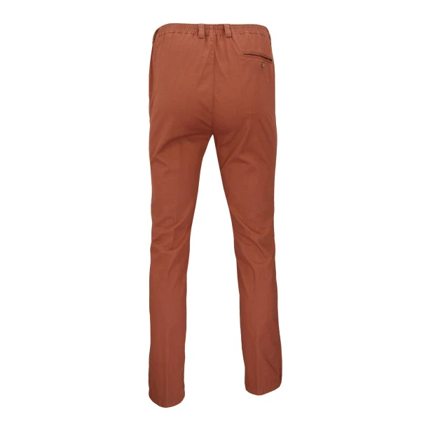 Piet Elastische Taille Broek Zomer | Zeist Brique | www.pietkoopmans.nl