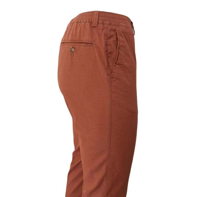Piet Elastische Taille Broek Zomer | Zeist Brique | www.pietkoopmans.nl